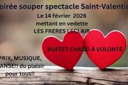 Nous serons en Spectacle au Manoir 66 Saint-Victor le 14 Février 2026
