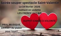 Nous serons en Spectacle au Manoir 66 Saint-Victor le 14 Février 2026